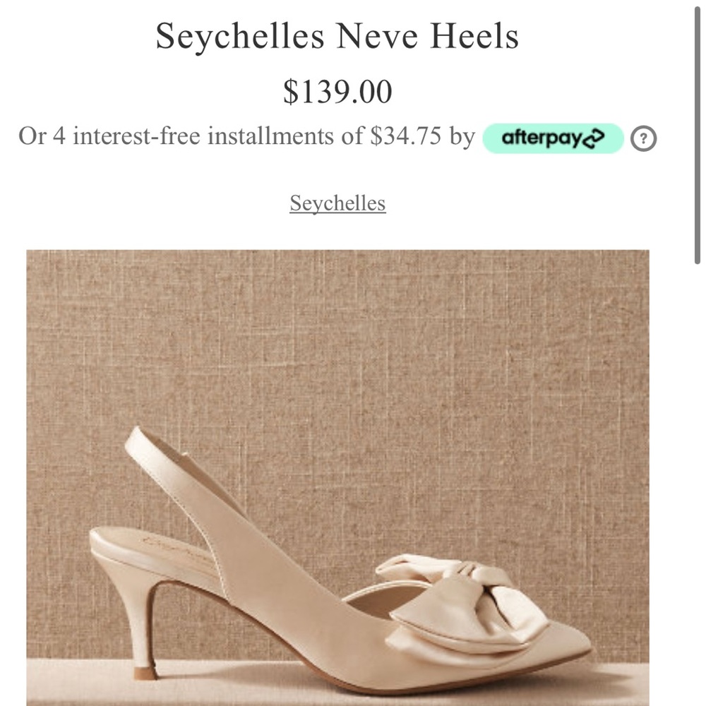 BHLDN Seychelles bridal heels never worn size 6.5